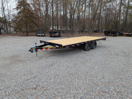New 2026 Big Tex Trailers 20' 14OE 14K Flat Bed Trailer w/ Slide In Ramps Deckover Trailer