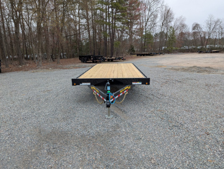 New 2026 Big Tex Trailers 20' 14OE 14K Flat Bed Trailer w/ Slide In Ramps Deckover Trailer