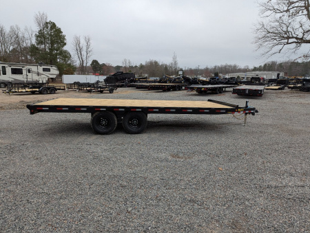 New 2026 Big Tex Trailers 20' 14OE 14K Flat Bed Trailer w/ Slide In Ramps Deckover Trailer
