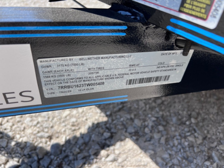 New 2026 Bellwether MFG 16' Light Pipe Utility Trailer