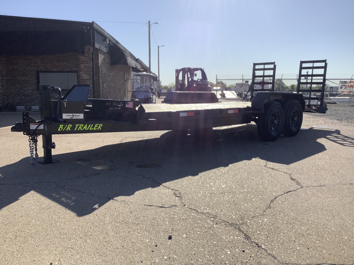 New 2026 B/R 14K 20′ Tandem Axle Equipment Trailer with Stand-Up Ramps