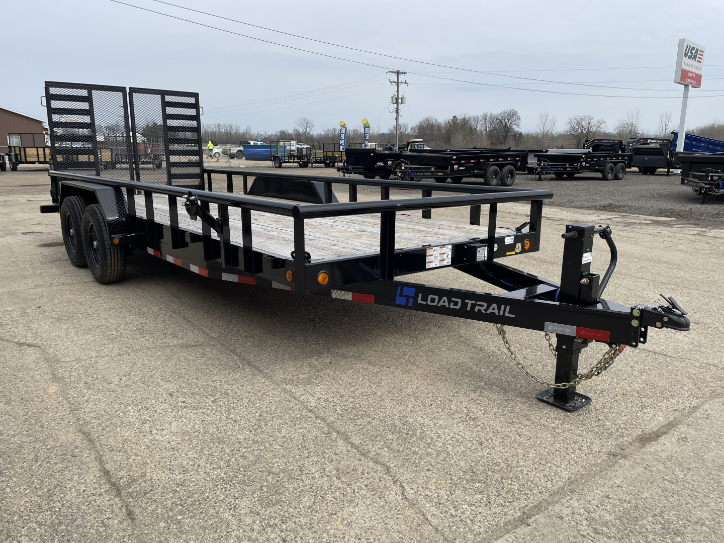 New 2026 Load Trail 83x20 Tandem Axle W/Split Gate Ramps 14k Landscape Trailer