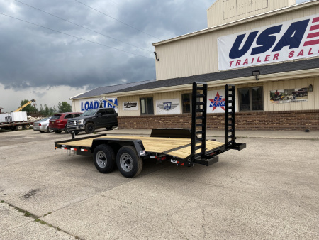 New 2025 AMO 82X16 w/Stand Up Ramps 10k Equipment Trailer