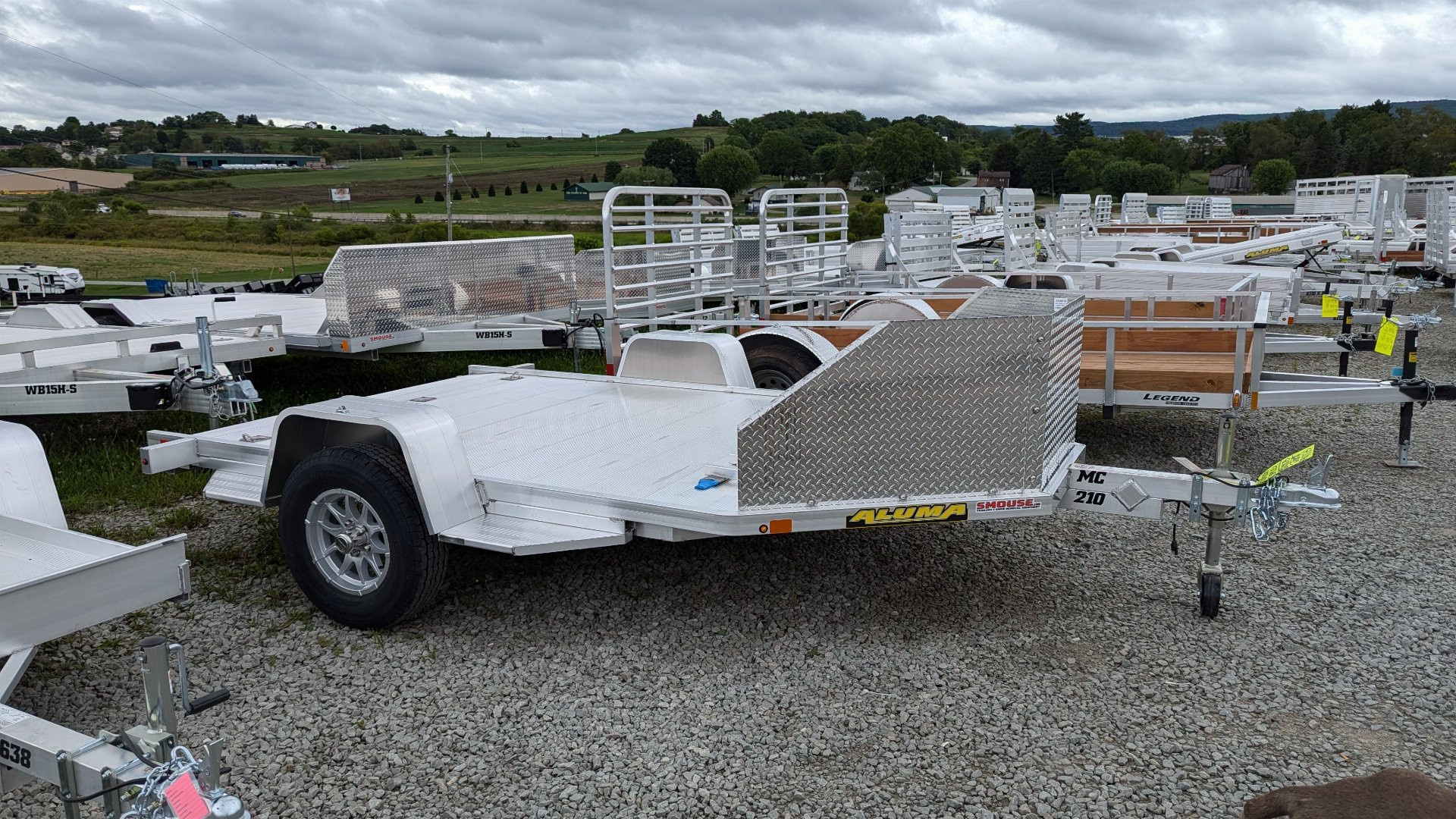 New 2026 Aluma 11' (2 Place) Motorcycle Trailer w/ Pull Out Ramp