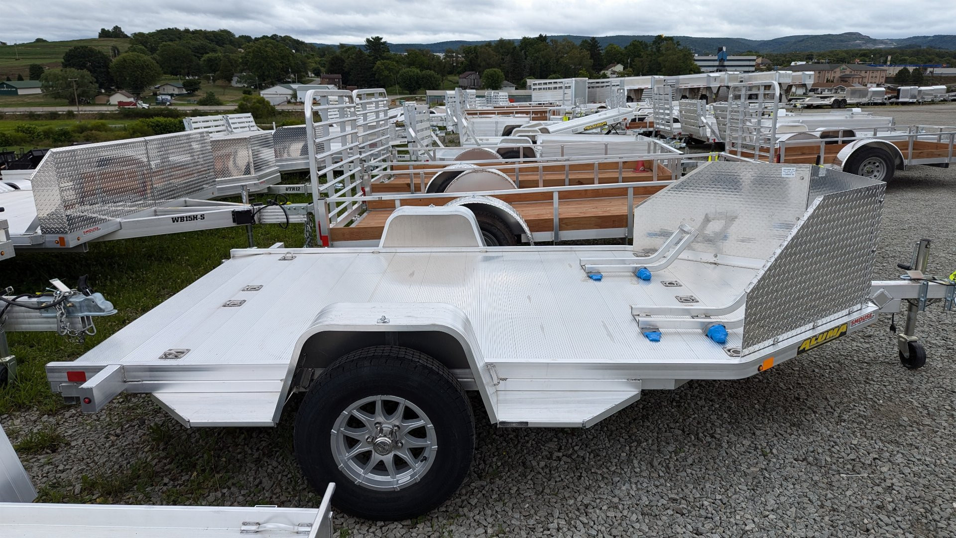 New 2026 Aluma 11' (2 Place) Motorcycle Trailer w/ Pull Out Ramp