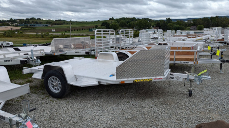 New 2026 Aluma 11' (2 Place) Motorcycle Trailer w/ Pull Out Ramp