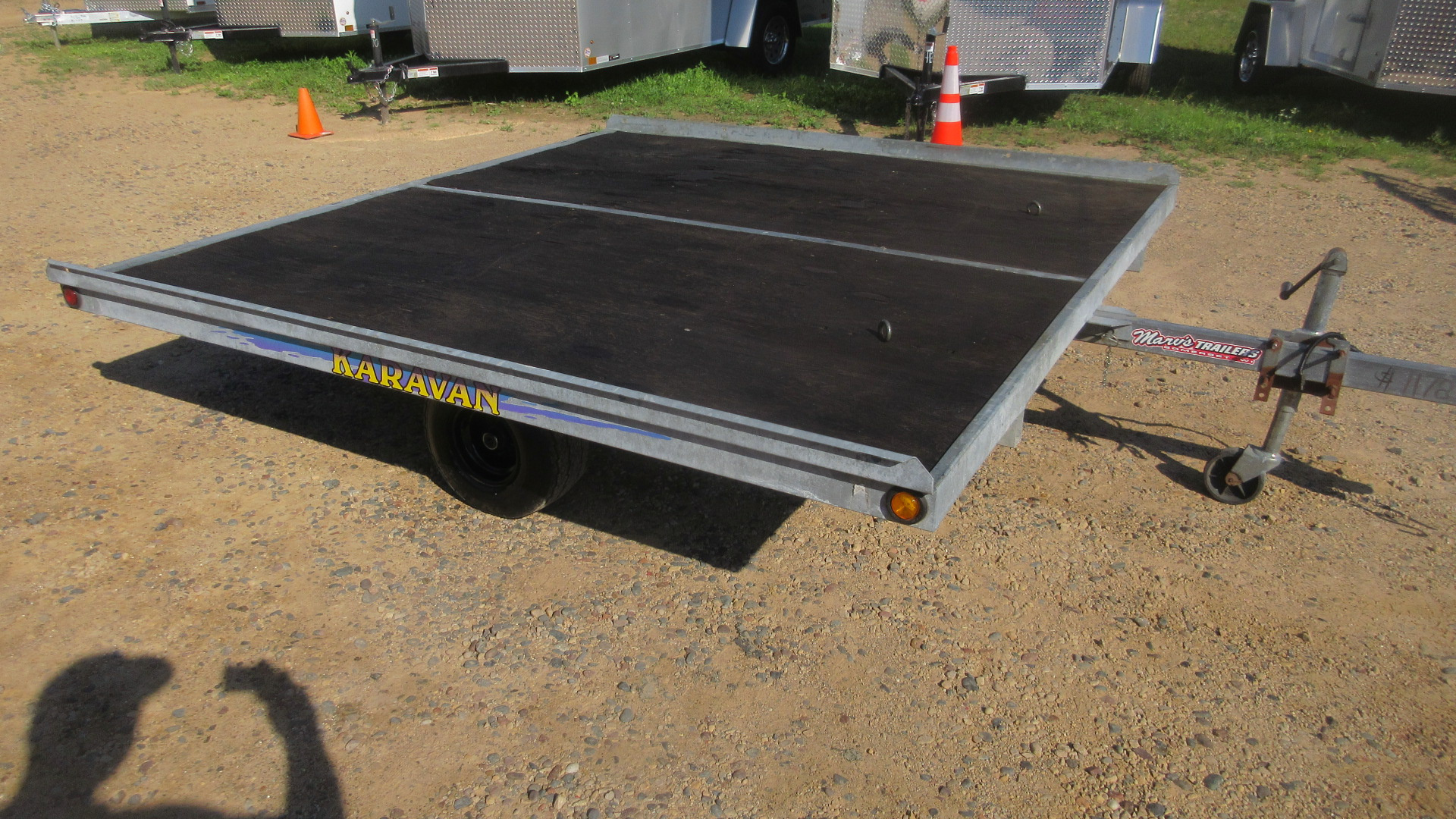 Used 2005 Karavan Galvanized Steel Tilt Snowmobile Trailer