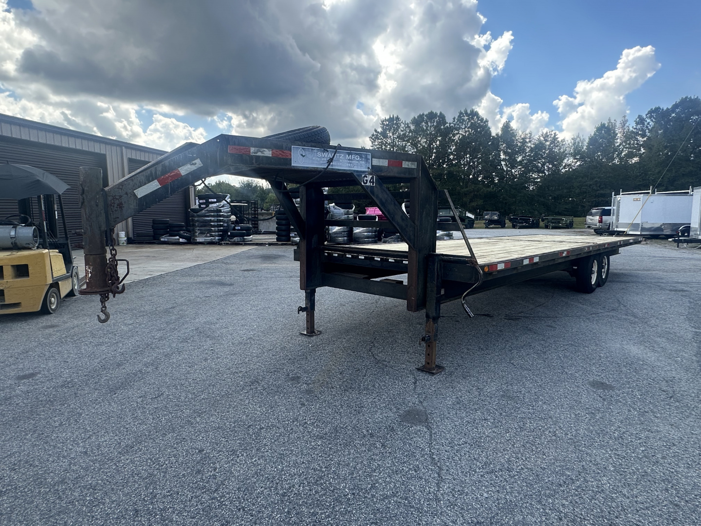 Used USED 2001 SWARTZ 30' 14K DECKOVER GOOSENECK FLATBED
