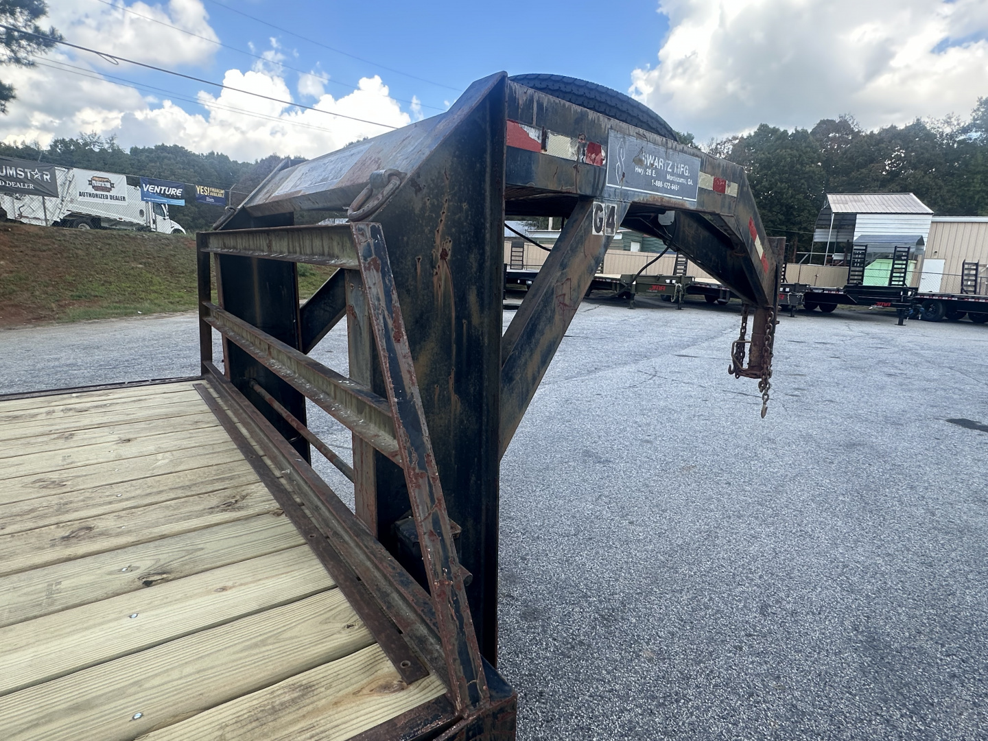 Used USED 2001 SWARTZ 30' 14K DECKOVER GOOSENECK FLATBED