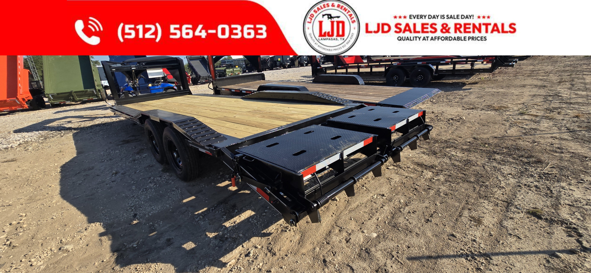 New 2025 Golden Arm - 102" x 24' - Drive over fender - Equipment Trailer