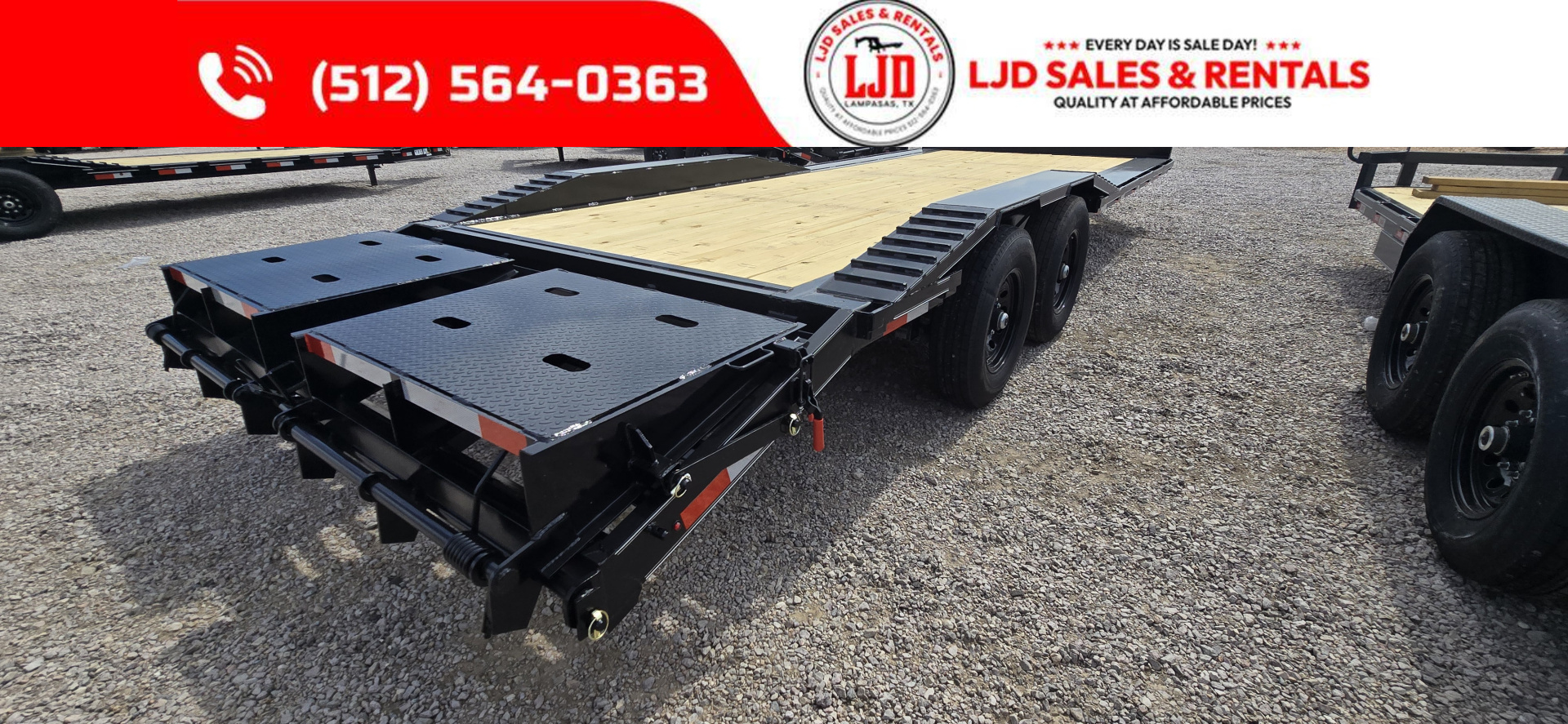 New 2025 Golden Arm - 102" x 24' - Drive over fender - Equipment Trailer