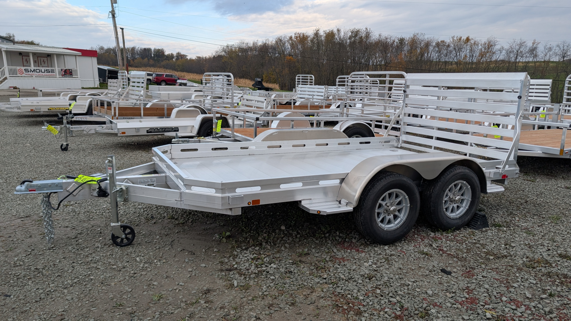 New 2026 Aluma 6'6 x 12' Tandem Utility Trailer w/ 4' Gate