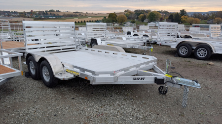New 2026 Aluma 6'6 x 12' Tandem Utility Trailer w/ 4' Gate