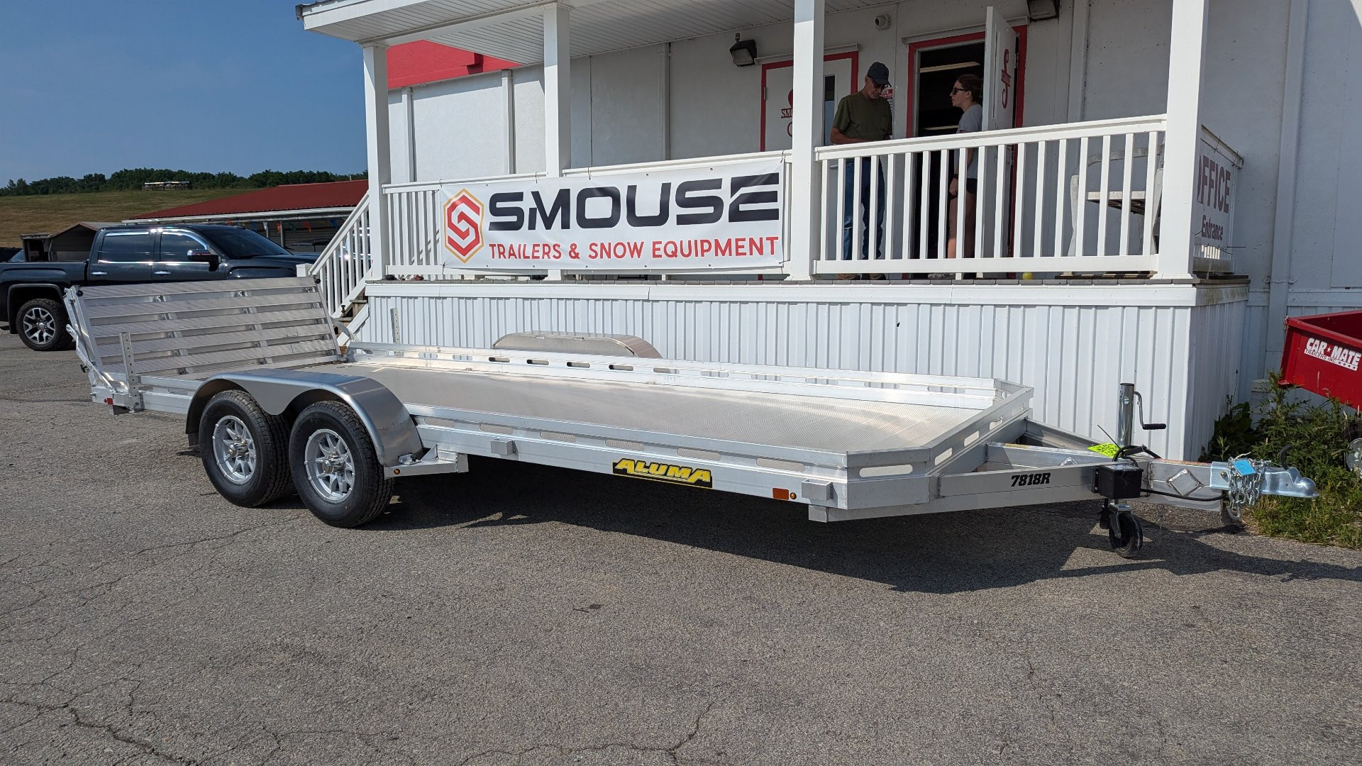 New 2026 Aluma 6'6" x 16' Tandem Axle Utility Trailer w/ Bi-Fold Gate