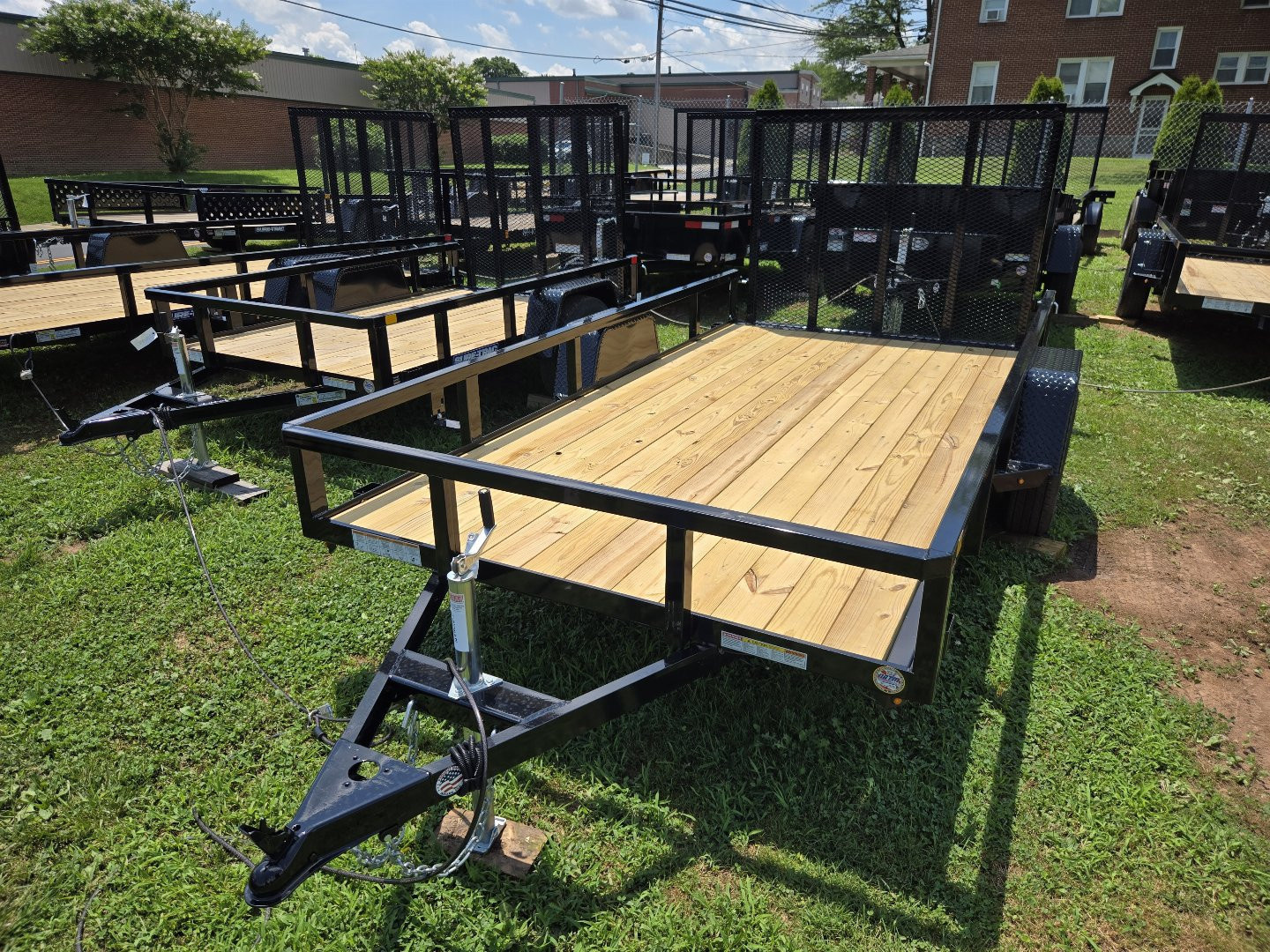 New 6 x 12 Sure-Trac Tube Top Utility Trailer, 3k GVWR **w/ Spring Assist Fold-Flat Gate, Spare Mount, Set-back Jack