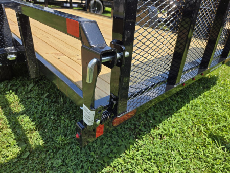 New 6 x 12 Sure-Trac Tube Top Utility Trailer, 3k GVWR **w/ Spring Assist Fold-Flat Gate, Spare Mount, Set-back Jack