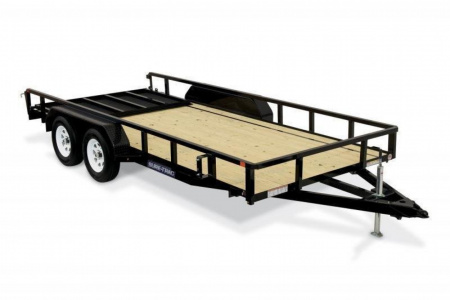 New 6 x 12 Sure-Trac Tube Top Utility Trailer, 3k GVWR **w/ Spring Assist Fold-Flat Gate, Spare Mount, Set-back Jack