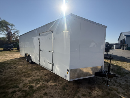 New 2025 Interstate Trailers 8.5X24 10K, V-nose, screwless sides, 4 D-rings, ramp door, 48in side door Cargo / Enclosed Trailer
