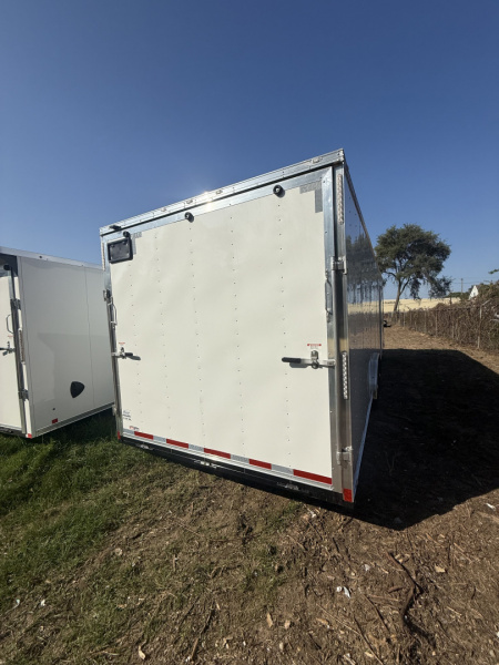 New 2025 Team Spirit Trailers 8.5 X 28 10k White Enclosed Cargo Trailer
