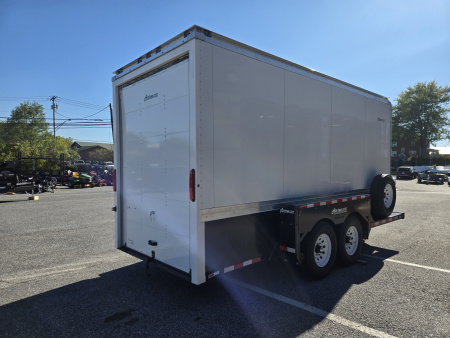 New 6'3" x 15'9" Air-Tow E16-XL Enclosed Drop Deck Equipment Trailer 14k GVWR **Black Frame w/Spare Tire Mount & 110V Batt Charger