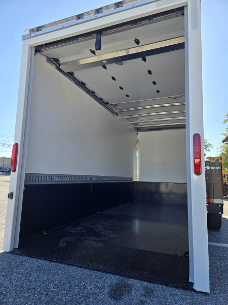 New 6'3" x 15'9" Air-Tow E16-XL Enclosed Drop Deck Equipment Trailer 14k GVWR **Black Frame w/Spare Tire Mount & 110V Batt Charger