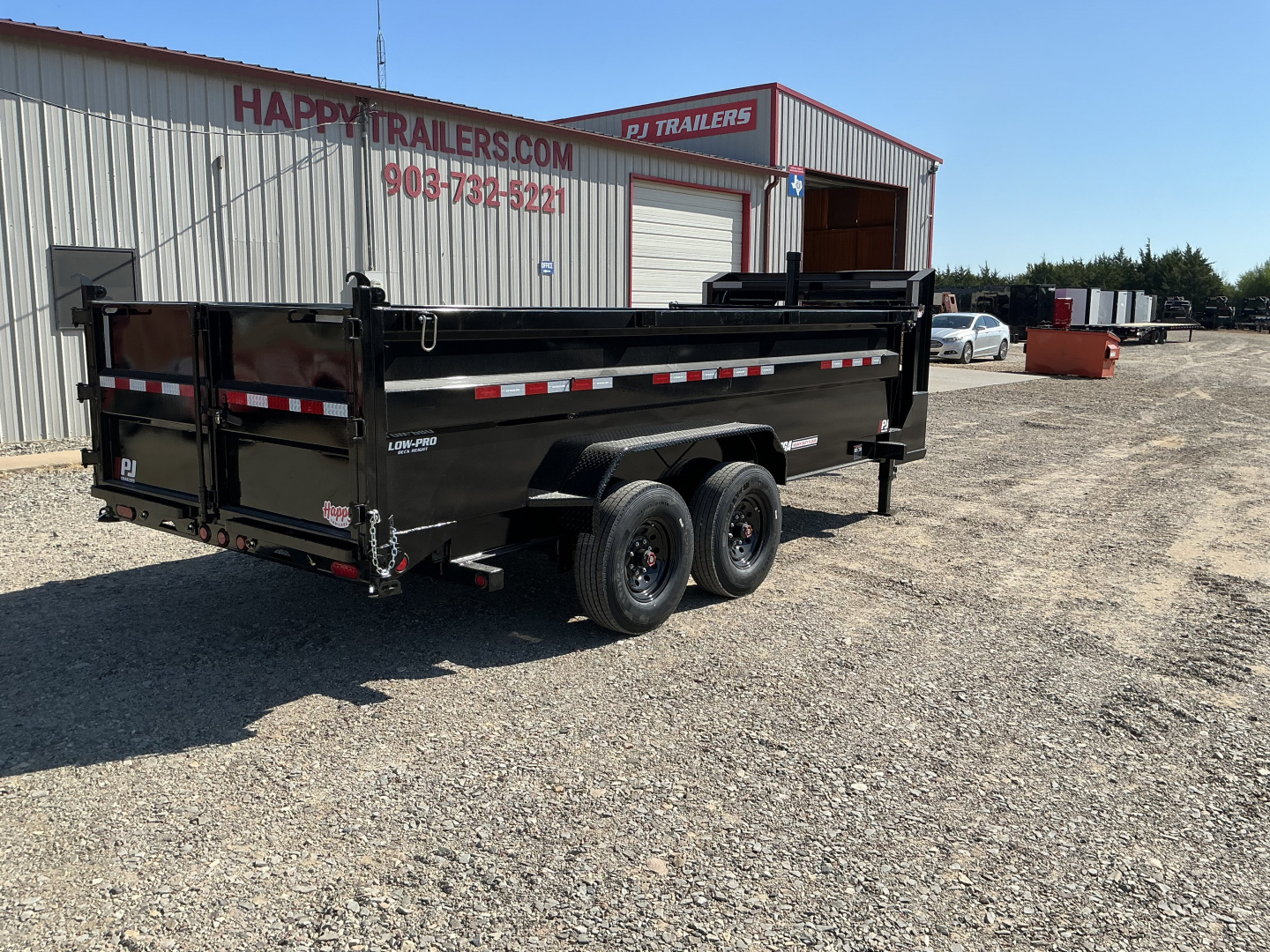 New 2026 PJ 83"x16' GN Tandem Axle Low Pro Telescopic Dump w/ 36" Sides – DT