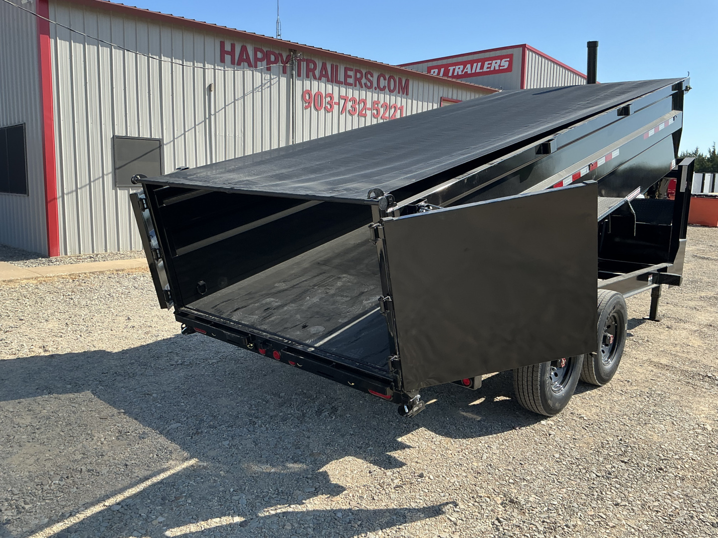 New 2026 PJ 83"x16' GN Tandem Axle Low Pro Telescopic Dump w/ 36" Sides – DT