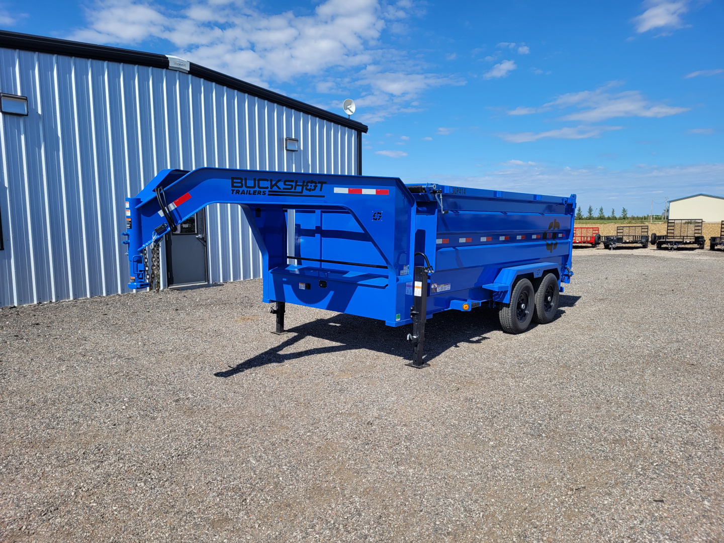 New 2026 Buckshot 83"x14' Gooseneck Dump Trailer W/4' Sides