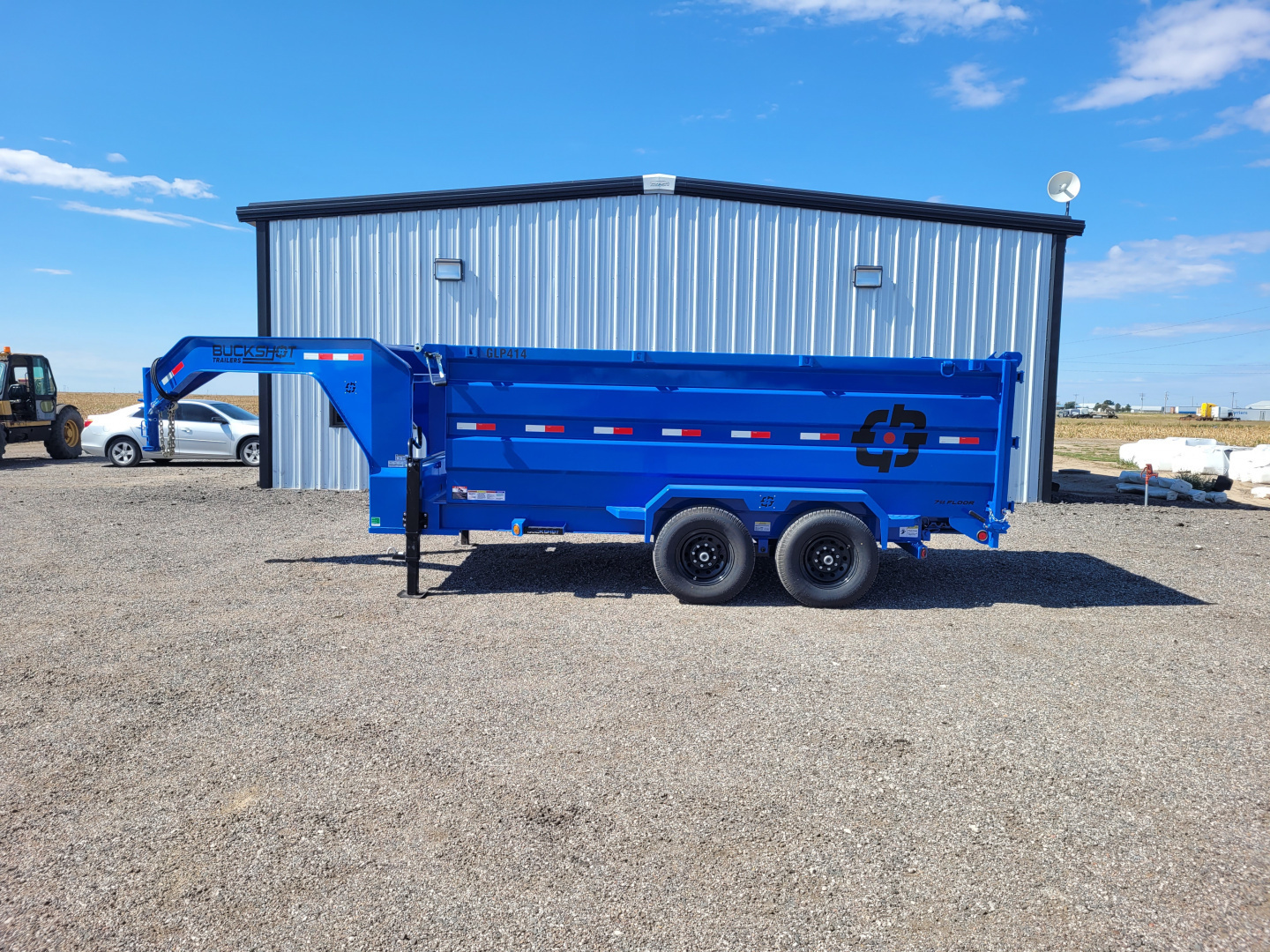 New 2026 Buckshot 83"x14' Gooseneck Dump Trailer W/4' Sides