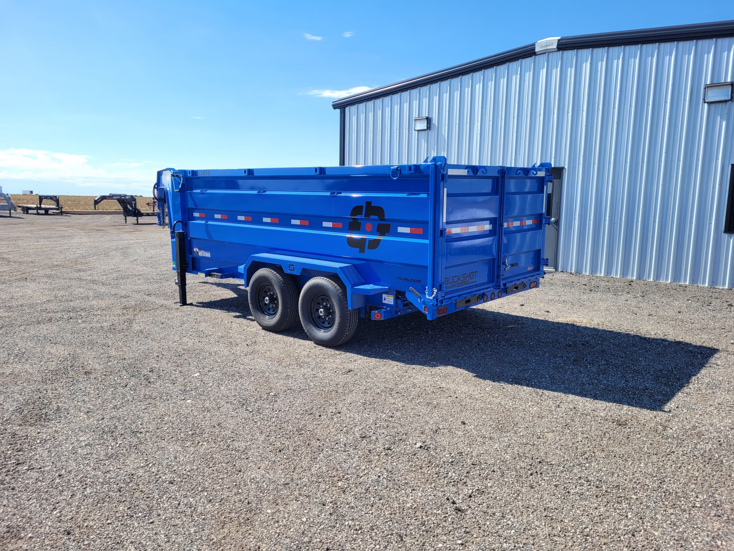 New 2026 Buckshot 83"x14' Gooseneck Dump Trailer W/4' Sides