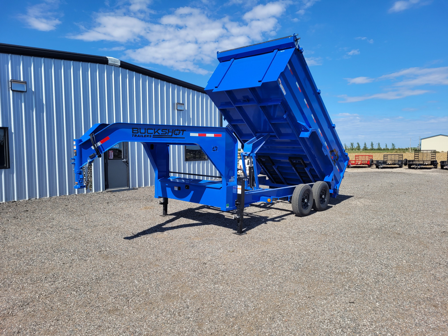 New 2026 Buckshot 83"x14' Gooseneck Dump Trailer W/4' Sides