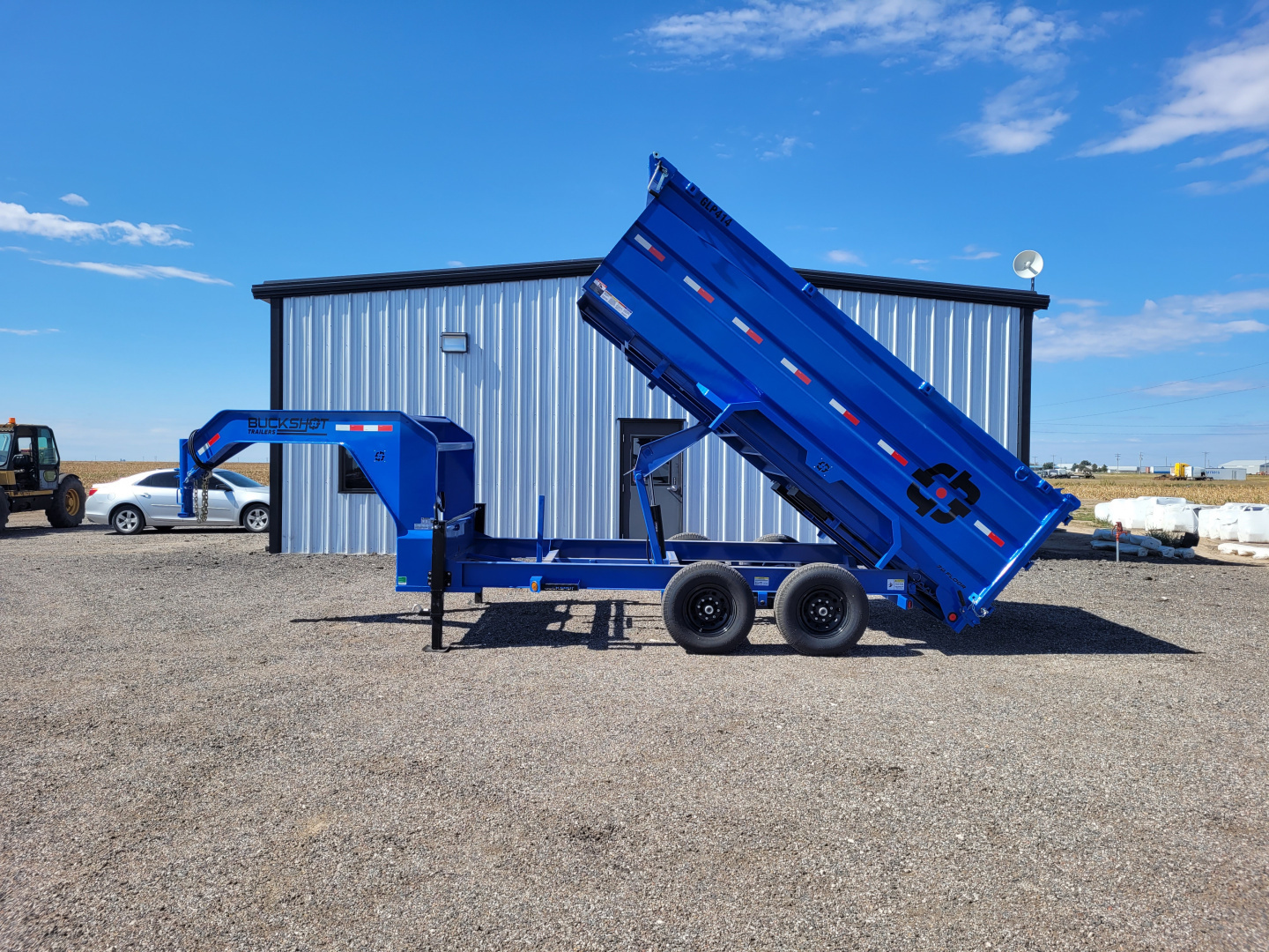 New 2026 Buckshot 83"x14' Gooseneck Dump Trailer W/4' Sides