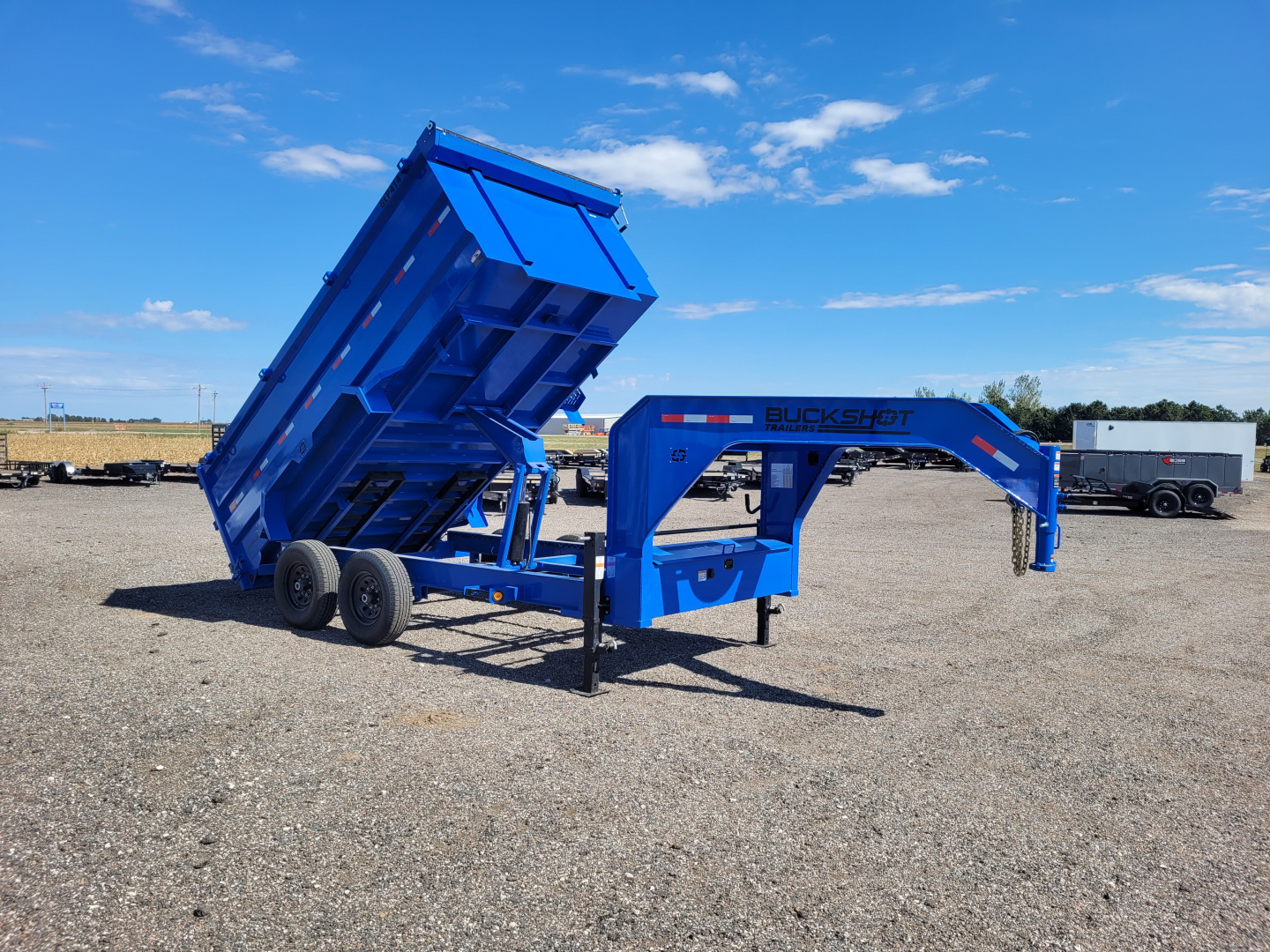 New 2026 Buckshot 83"x14' Gooseneck Dump Trailer W/4' Sides