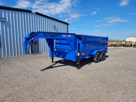 New 2026 Buckshot 83"x14' Gooseneck Dump Trailer W/4' Sides