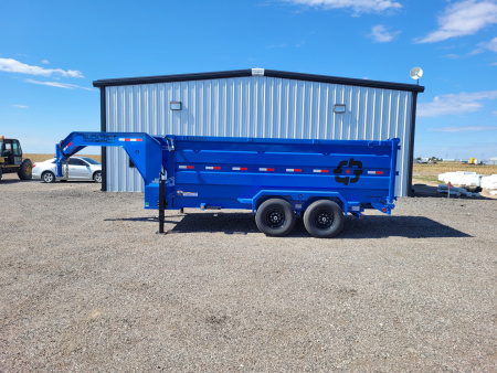New 2026 Buckshot 83"x14' Gooseneck Dump Trailer W/4' Sides