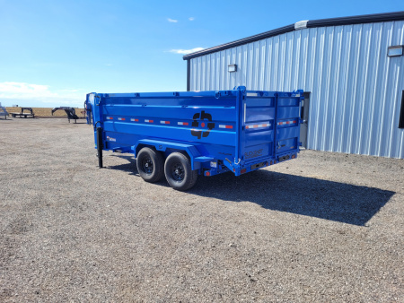 New 2026 Buckshot 83"x14' Gooseneck Dump Trailer W/4' Sides