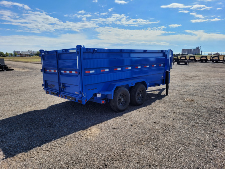New 2026 Buckshot 83"x14' Gooseneck Dump Trailer W/4' Sides