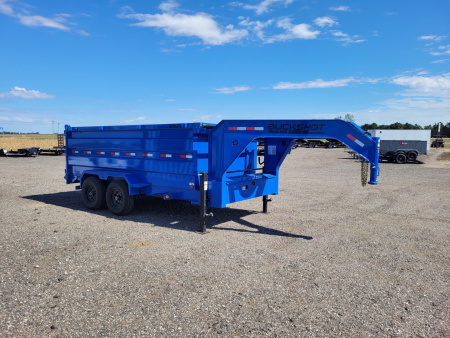 New 2026 Buckshot 83"x14' Gooseneck Dump Trailer W/4' Sides