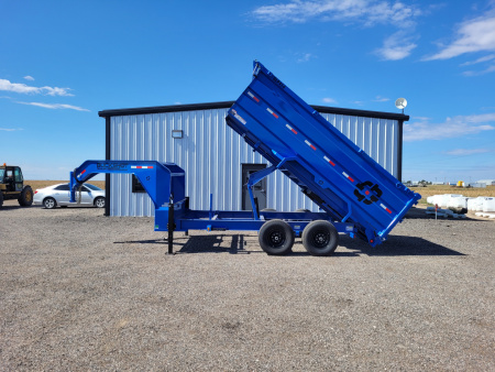New 2026 Buckshot 83 x14' Gooseneck Dump Trailer W/4' Sides