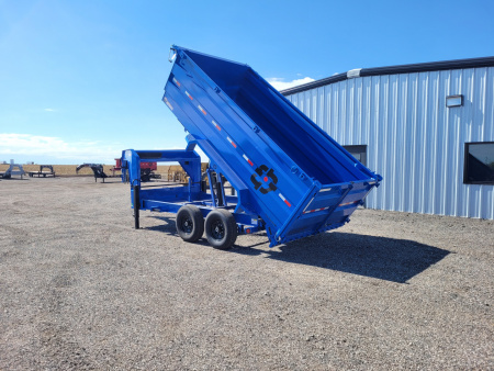 New 2026 Buckshot 83"x14' Gooseneck Dump Trailer W/4' Sides