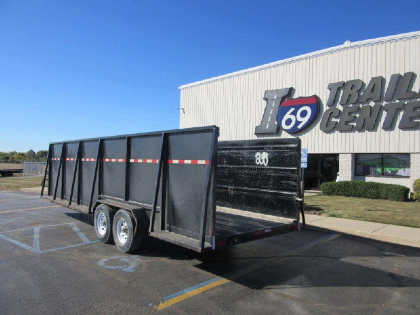 Used 2019 Sure-Trac 7 x 24 Wood High Side ST81241TGN140 Equipment Trailer 14K / Recessed E-Track (Wall Mounted)