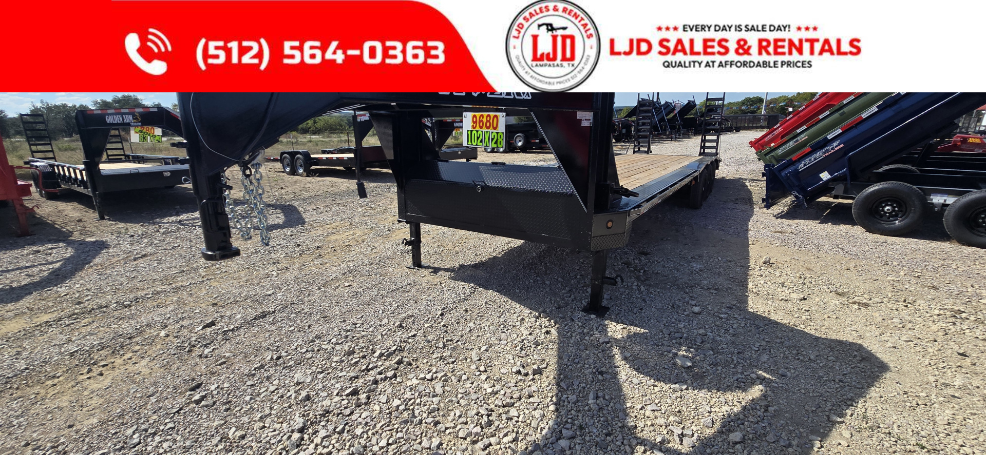 New 2026 Tiger - Gooseneck - Drive Over Fender 102" X 28' - 21K GVWR