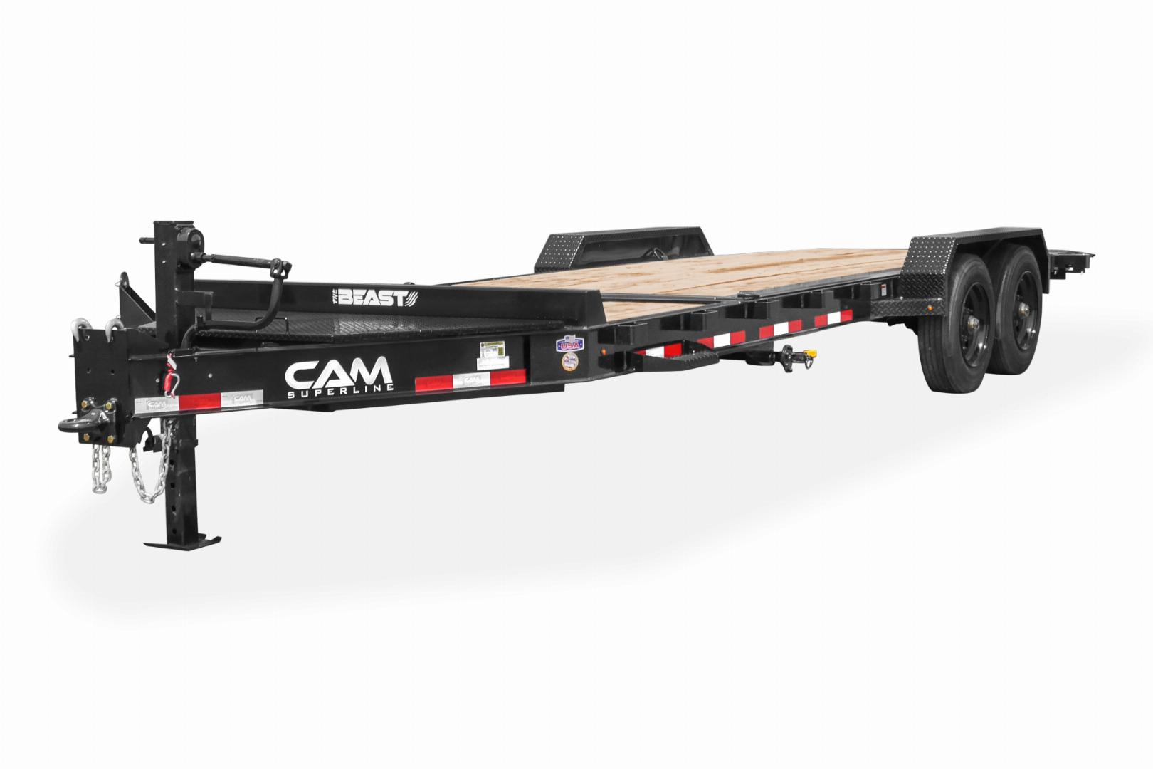 New 2025 CAM SUPERLINE 22' (4+18) HD "BEAST" Lo Pro Split Tilt Equipment Trailer