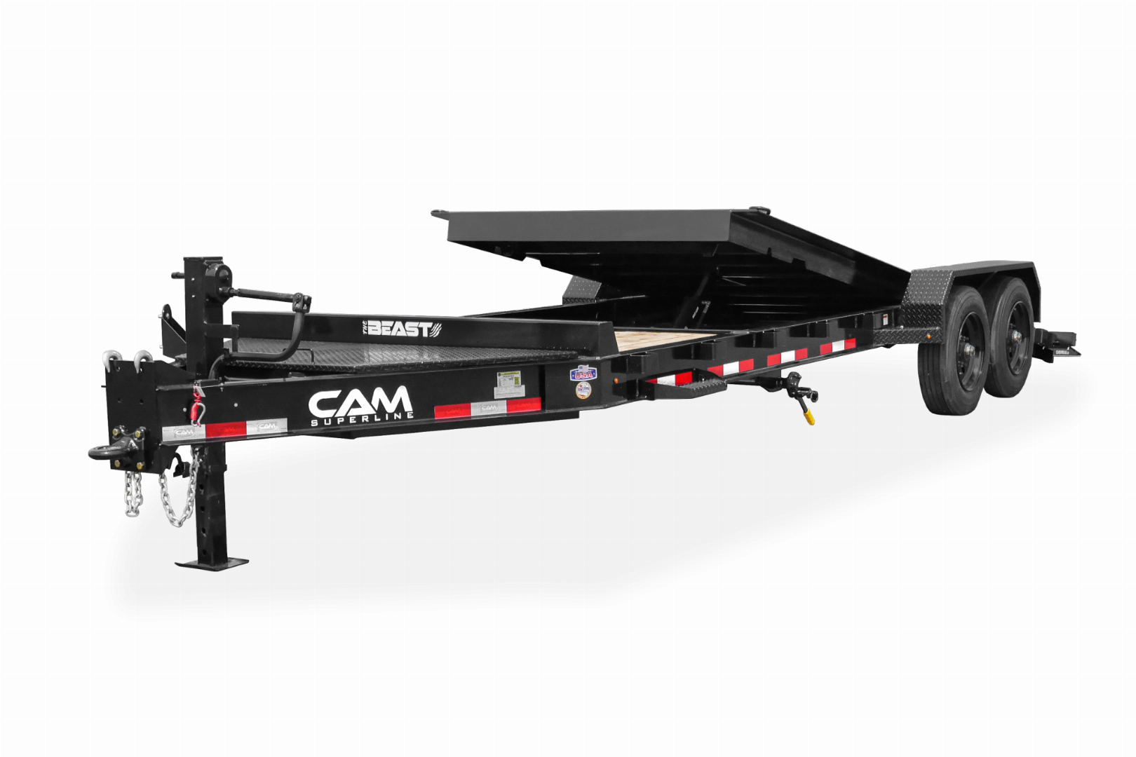 New 2025 CAM SUPERLINE 22' (4+18) HD "BEAST" Lo Pro Split Tilt Equipment Trailer