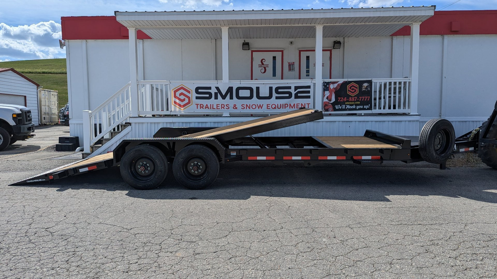 New 2025 CAM SUPERLINE 22' (4+18) HD "BEAST" Lo Pro Split Tilt Equipment Trailer