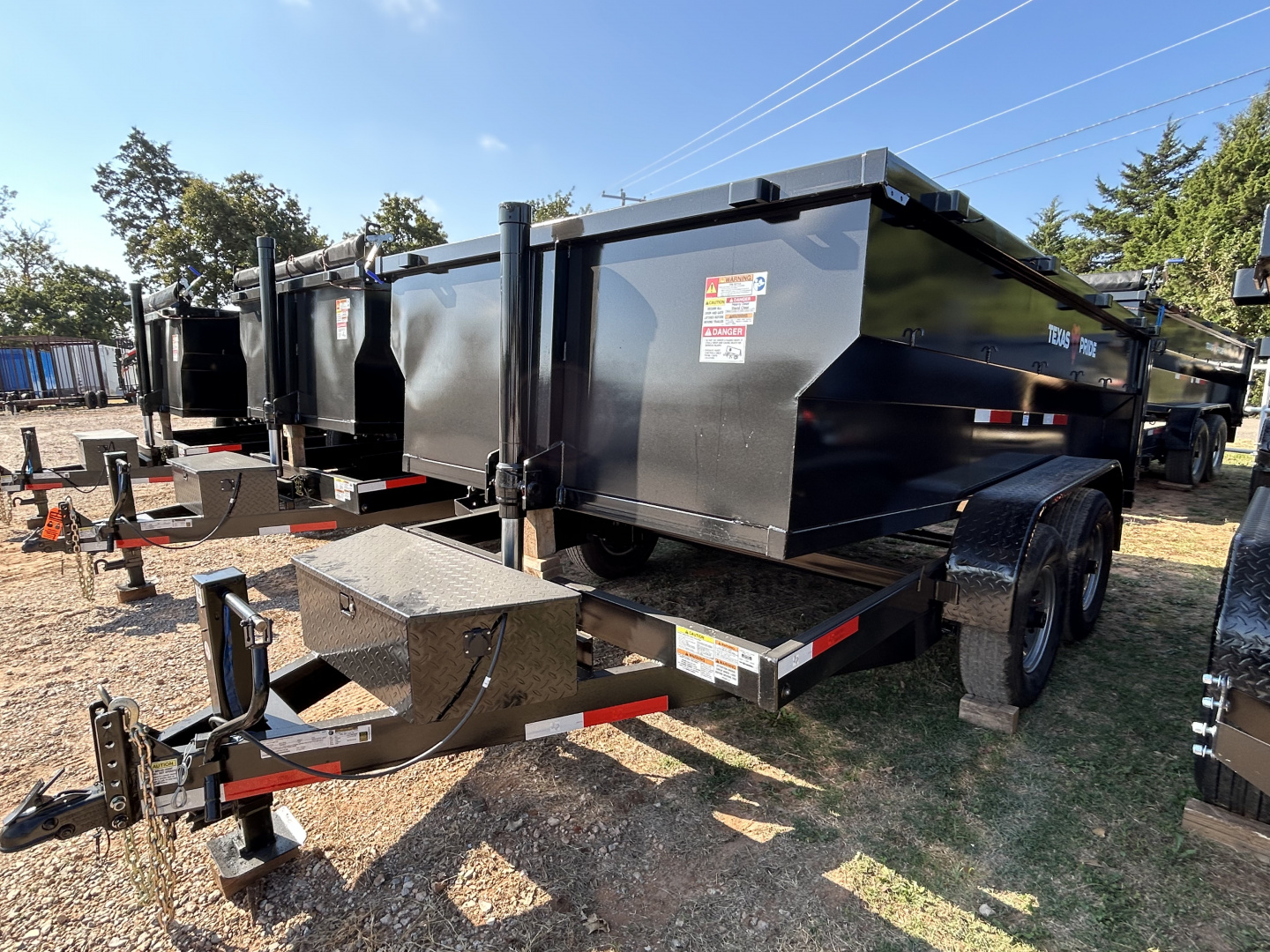 New 2026 Texas Pride Trailers Bumper Pull 7x12x3 Tandem Axles-7K Dump Trailer