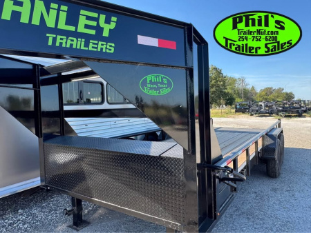New 2025 Stanley Trailers 20' Equipment Trailer PIPE TOP UTILITY TRAILER 14K GVWR DEXTER AXLES!!