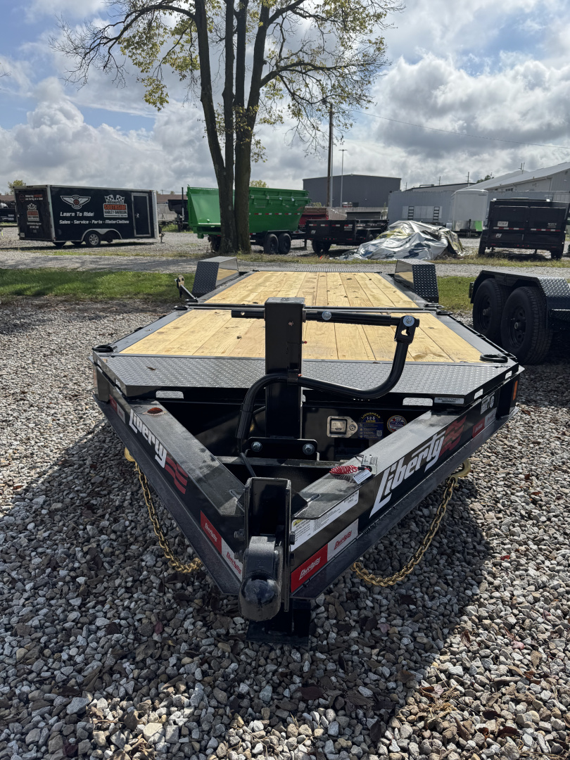 New 2026 LIBERTY LT16K83X22SPB8WF Tilt Trailer 83X22 TA PARTIAL (GVW:17500) MIDNIGHT BLACK