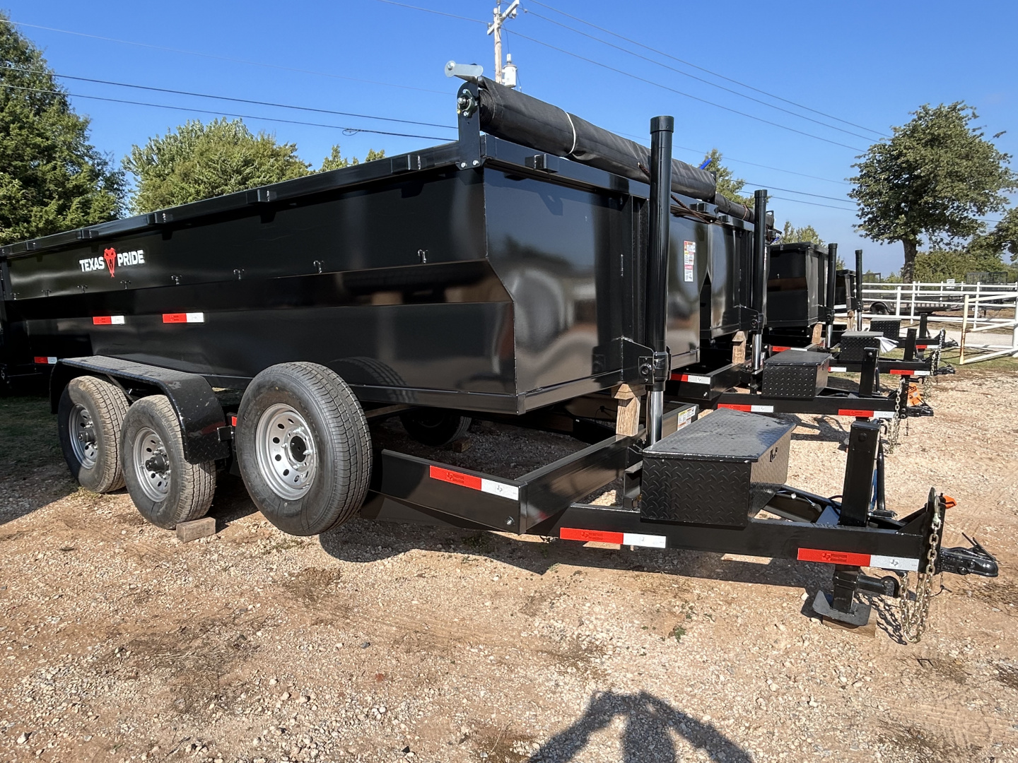 New 2026 Texas Pride Trailers Bumper Pull 7x16x3 Tandem Axles-8K axles Dump Trailer