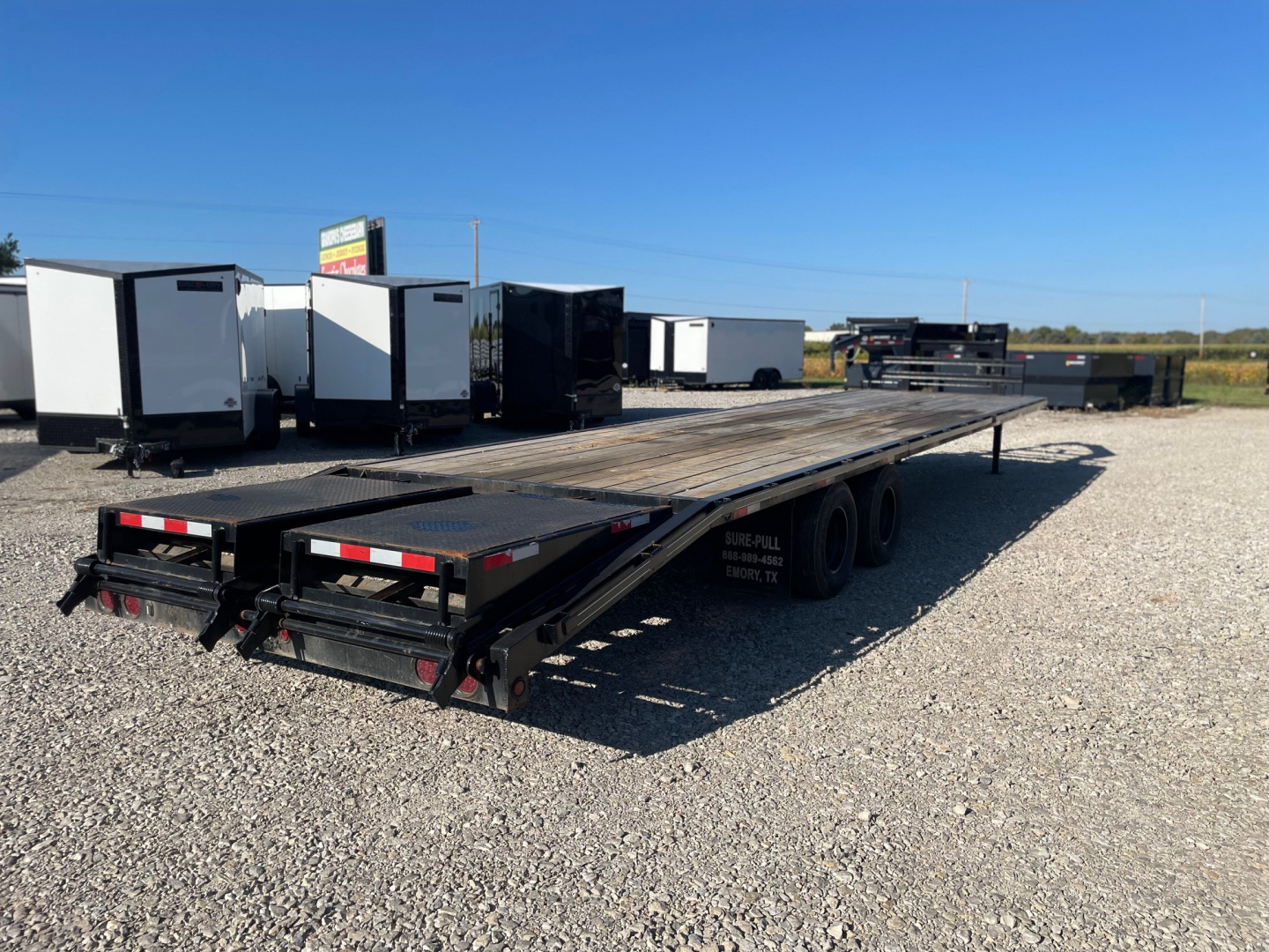 Used 2023 Sure Pull Trailers 31+5' Gooseneck Flatbed